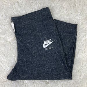 Nike Cropped Womens Sweatpants Tie Waist